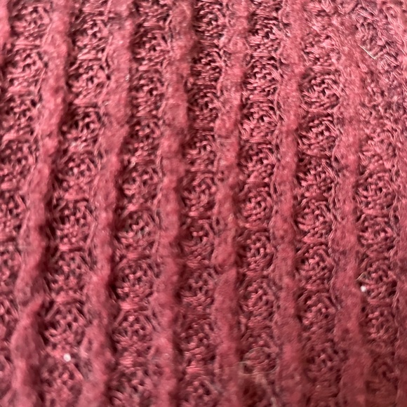 Burgundy Waffle Knit Top - Picture 3 of 3